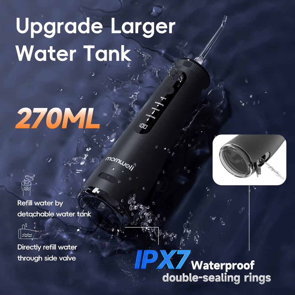 F32 Water Floss Oral Teeth Whitening Home Appliance Sonic Water Flosser 260ML Tank Teeth Cleaner Oral Water Jet