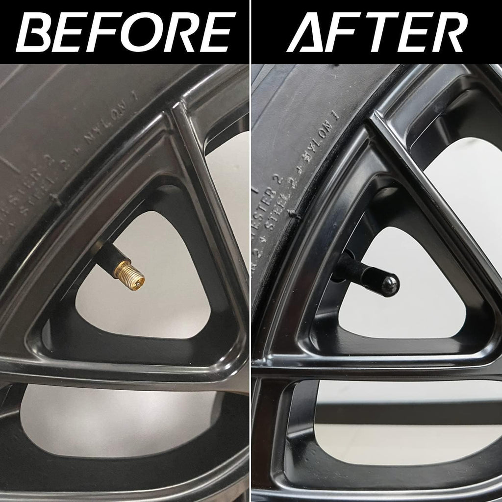 4PCS Car Tire Valve Stem Caps, Air Caps Cover, Universal for Cars, Suvs, Bike, Trucks and Motorcycles, Car Wheel & Tire Exterior Accessories-Black